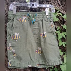 Mini Boden Boys Bumble Bee Print Pull On Shorts Size 5